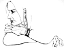 drawing titled Laura with bracelet